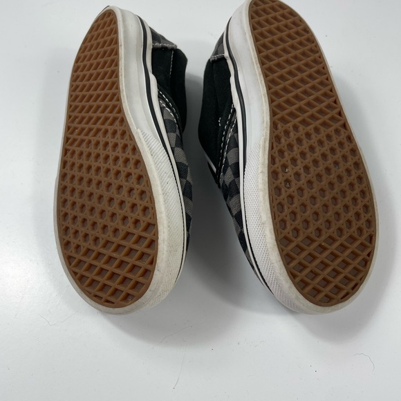 Vans Kids Toddler Black and Gray Checkered Slip-On Sneakers, Size 9 - Picture 5 of 7